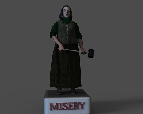 determinación of miseria 3d impresión personaje escultura stephen king horror arte esculturas 3d print model - Mito3D