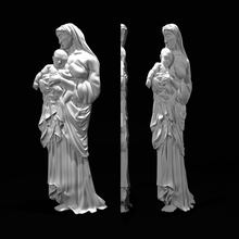 deva maria Kunst 3d drucken bedruckbar ist Modell Skulptur barelief blender Skulpturen 3d print model - Mito3D
