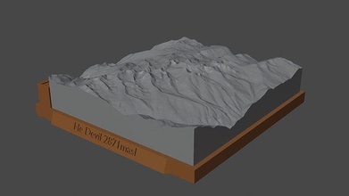 şeytan dağ manzara yanardağ arazi çevre doğa fotogrametri yükseklik dem Bilim 3d print model - Mito3D