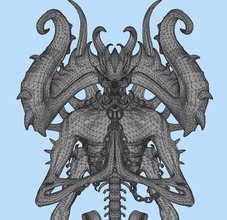 diabo de impressão 3d do modelo horror fantasia criatura ficcional mitológica escuro o inferno demônio mal a arte esculturas 3d print model - Mito3D