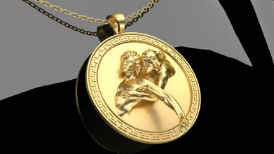 Teufel befürworten Anhänger Schmuck Gold Silber Ring druckbar Diamant Juwel Hochzeit Platin 3d drucken Modell 3d print model - Mito3D