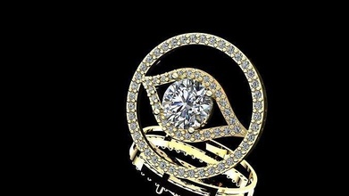 devil eye pendant 3d model jewelry gold silver luxury printable necklace fashion chain diamonds basket desing jewellery trends pendants 3d print model - Mito3D