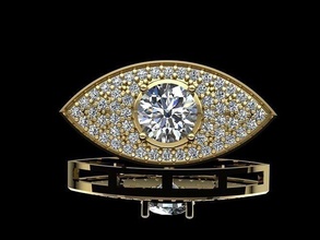 diabo olho pingente 3d impressão modelo joalheria luxo ouro prata imprimível desing diamante colar jóias moda moderno arte pingentes 3d print model - Mito3D