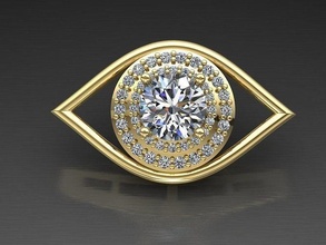 diabo olho pingente diamantes joalheria diamante colar jóias jóia pingentes moda tendências ouro imprimível antiguidade moderno 3d print model - Mito3D