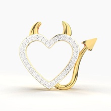 devil heart diamond pendant lovable pretty girl luxury jewellery yellow gold white jewel sterling dailywear necklace fashion beauty shining jewelry pendants 3d print model - Mito3D
