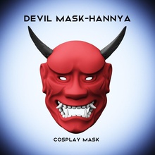 devil mask hannya games-toys japanese demon traditional customs samurai opera decoration cosplay ferocious face asia god horror games toys accessories japan game 3d print model - Mito3D
