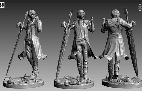 devil may cry 3 jackpot statue dante and vergil busts for 3d prinitng 3D  Print Model in Man 3DExport