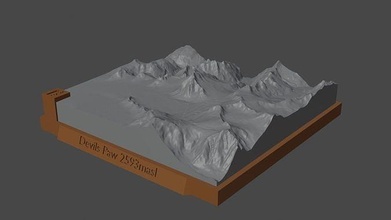 diavoli zampa montagna paesaggio vulcano terreno ambiente natura fotogrammetria elevazione dem scienza 3d print model - Mito3D