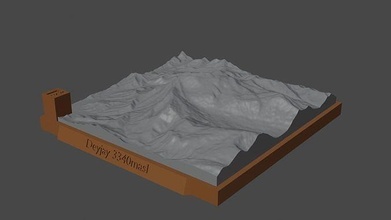 deyjay mountain landscape volcano terrain environment nature photogrammetry elevation dem science 3d print model - Mito3D
