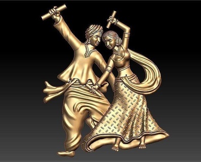dandiya danza pendente Dandiya raas garba ras ratha matrimonio holi gioielleria ciondoli 3d print model - Mito3D