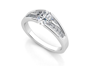 di022 diamante fidanzamento squillare oro gioielleria platino lusso gemma carati stampabile moda brillante anelli argento sterlina 3d print model - Mito3D