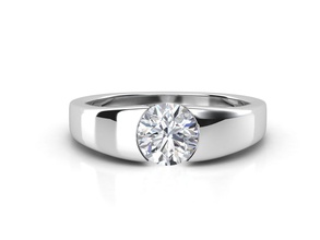 di 010 bijoux le platine gem de l'engagement imprimable bague en diamant brillant la livre sterling or fiançailles les anneaux 3d print model - Mito3D