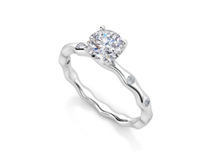 di 012 jóias ouro printable platina de prata gem brilhantes anel diamante sterling anéis 3d print model - Mito3D