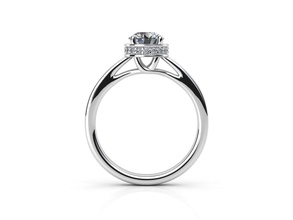 di 015 bijoux le platine de l'engagement mariage gem imprimable bague en diamant brillant la livre sterling luxe fiançailles saphir les anneaux 3d print model - Mito3D