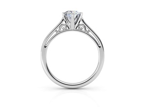 di 04 platino joyería joya compromiso imprimible diamante anillo blanco libra esterlina anillos plata oro brillante 3d print model - Mito3D
