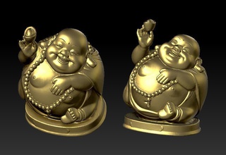 di laca 2 estatua oro figurilla riqueza escultura Arte esculturas 3d print model - Mito3D