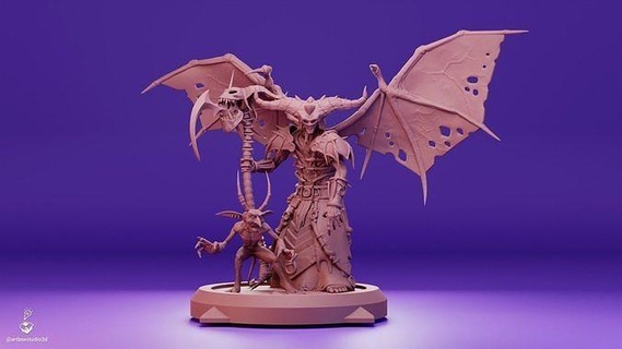 diabólico vestimenta Morto vivo bruxo warcraft demônio horda jogos brinquedos 3d print model - Mito3D