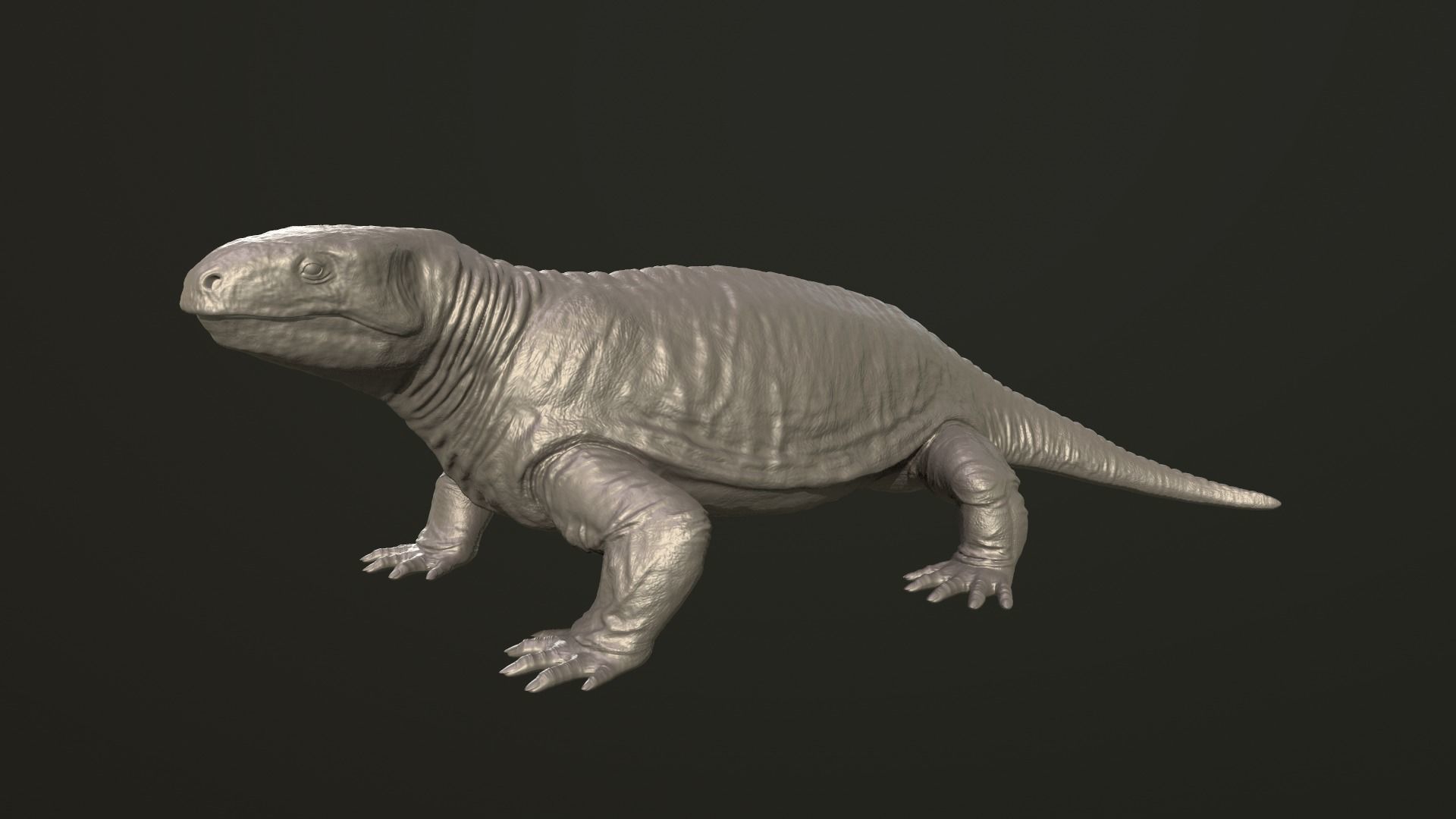 diadectos sideropelicus dinossauro paleoarte extinto tiranossauro rex criatura arte esculturas jurássico trex animal 3D print model - Mito3D