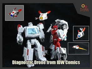 diagnostic drone transformers idw comics lost light games toys 3d print model - Mito3D