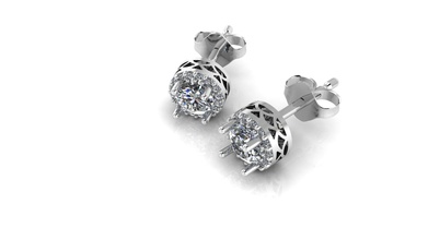 diamods earrings jewelry diamonds earring jewellery special diamondo rich beautiful whitegold 14k diamond jewel precious present gold silver cad rhino printable 3d print model - Mito3D