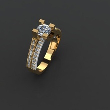 diamante squillare oro argento moda sterlina stampabile gioiello gioielleria brillante bellezza Fidanzamento nozze anelli 3d print model - Mito3D