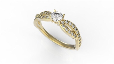 diamante sotaque cordéis anel de promessa pequeno stouns jóias pequena anéis 3d print model - Mito3D