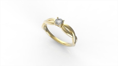 diamante sotaque cordéis anel de promessa jóias o engajamento solitaire anéis 3d print model - Mito3D