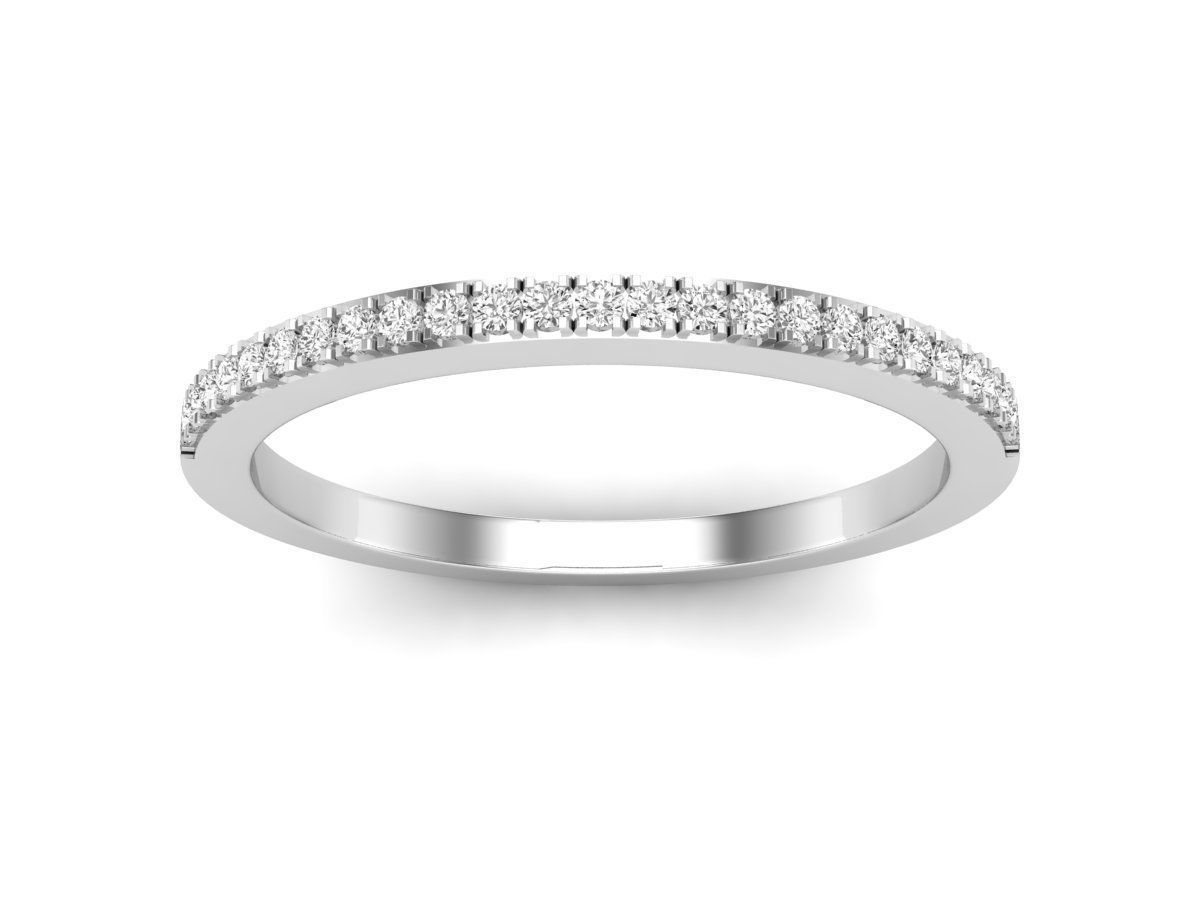 diamant anniversaire mariage bande femme bijoux or argent bague engagement mode anneaux sterling l'amour Valentin fête 3D print model - Mito3D