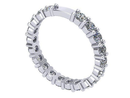 diamond band diamonds golden silver jewelry rings 3d print model - Mito3D