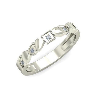 diamante banda anel joalheria argolas ouro imprimível prata jóias noivado Casamento jóia gema platina brilhante esterlina moda 3d print model - Mito3D