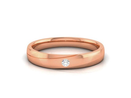 diamant bande bague 3dm rendre détail bijoux or imprimable brillant anneaux luxe solitaire platine précieux gemme engagement argent mariage unisexe 3d print model - Mito3D