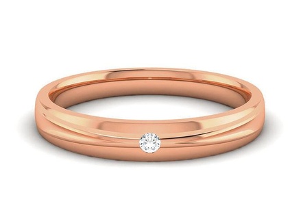diamant bande bague 3dm rendre détail bijoux or imprimable brillant anneaux luxe solitaire platine précieux gemme engagement argent mariage unisexe 3d print model - Mito3D