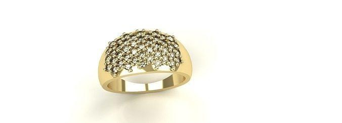 diamante banda anel Tamanho 13 ouro prata platina joalheria precioso gema luxo brilhando quilate imprimível bling argolas 3d print model - Mito3D