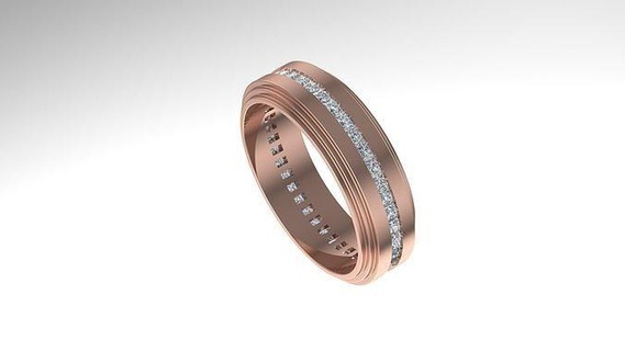 diamante gruppo musicale squillare gioielleria stampabile argento anelli nozze Fidanzamento oro gioiello sterlina lusso moda prezioso 3d print model - Mito3D