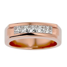 elmas grup düğün nişan yüzük 360 görünüm animasyon yüzükler mücevher takı yazdırılabilir altın Solitaire 3d print model - Mito3D