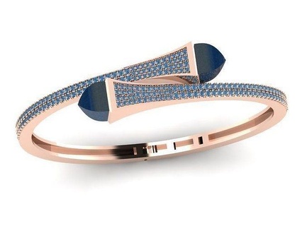 Diamant Armreif Gold Ring Hochzeit Engagement Schmuck Bangal Armband Armbänder 3d print model - Mito3D