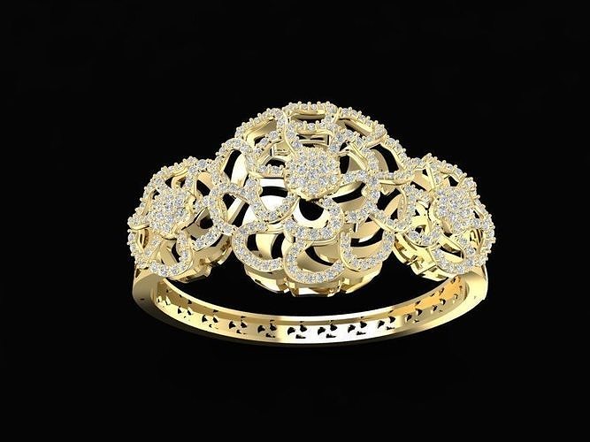 diamond bangle 1203 jewelry fashion accessories gold woman women design fengshui bracelets 3D print model - Mito3D