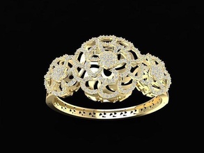 diamant armreif 1203 schmuck mode zubehör gold frau frauen design feng shui armbänder 3d print model - Mito3D