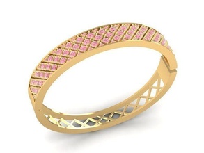 diamond bangle 1206 jewelry fashion accessories gold woman women design 1026 bracelets 3d print model - Mito3D