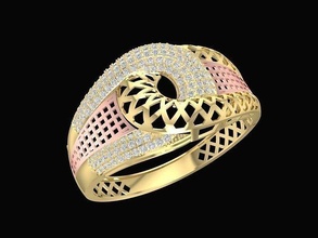 diamant armreif 1216 schmuck mode zubehör gold männer frau frauen design armbänder 3d print model - Mito3D