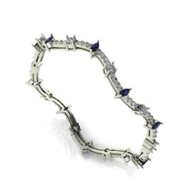 diamant bracelet de dames bijoux la mode le l'engagement blanc mariage brillant des bracelets or d'argent imprimable beauté les cad femme 3d print model - Mito3D