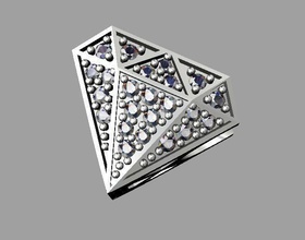 diamante conta miçangas ouro joalheria prata jóia gema imprimível brilhante pulseira pandora pandorabeads 3dprint brilho moda beleza pulseiras 3d print model - Mito3D
