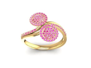 korea diamond ring women 2326 jewelry fashion accessories gold woman design fengshui rings 3d print model - Mito3D