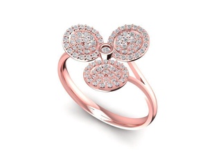 diamond bosa ring women 2366 jewelry fashion accessories gold man men woman unisex design fengshui rings 3d print model - Mito3D