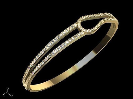 diamante pulseira stl verificado jóias joalheria imprimível anel moda prototipagem 3d cafajeste Projeto designer declaração jali fio turco pulseiras 3d print model - Mito3D