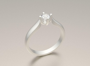 diamante nupcial anillo el la joyería de moda imprimible engagem boda oro novia los anillos compromiso plata platino gem joya impresión belleza rhino brillante 3d print model - Mito3D