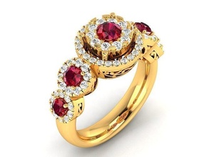 diamond bridal ring jewel engagement jewellery wedding eternity precious solitario rings gem stones gold gemstone clothing pearls diamonds jewelry 3d print model - Mito3D