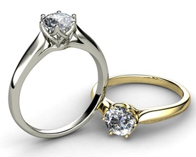 diamante nupcial anillo la joyería el de moda imprimible engagem boda oro los anillos 3d print model - Mito3D