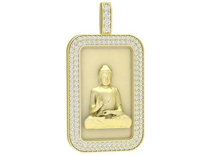 diamond buddha pendant 3359 jewelry fashion accessories gold new design fengshui pendants 3d print model - Mito3D