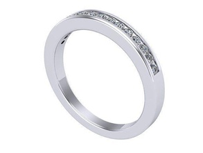 diamond channel ring golden silver jewelry rings 3d print model - Mito3D